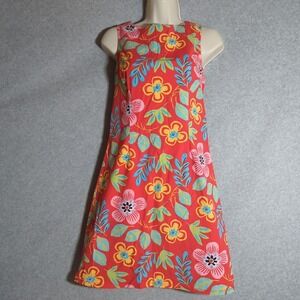 California Concepts Floral A Line Print Dress Sleeveless Multi Sz 9 Cotton Blend